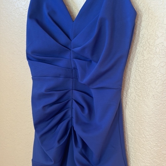 Windsor Ruched Cobalt Blue Mini Dress - Picture 5 of 7